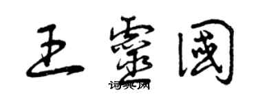 曾庆福王灵国草书个性签名怎么写