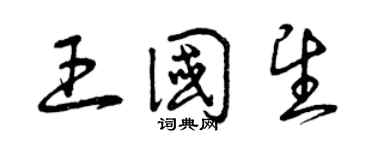 曾庆福王国望草书个性签名怎么写