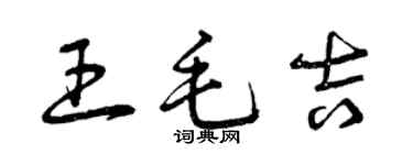 曾庆福王毛吉草书个性签名怎么写