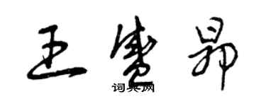 曾庆福王盛昂草书个性签名怎么写
