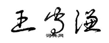 曾庆福王守谦草书个性签名怎么写