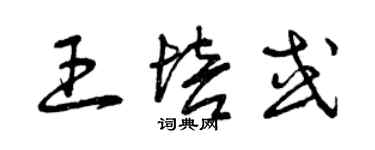 曾庆福王培或草书个性签名怎么写