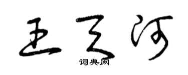曾庆福王天河草书个性签名怎么写