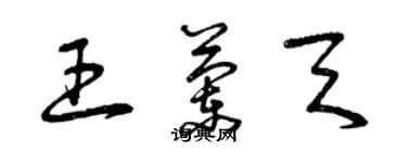 曾庆福王兰天草书个性签名怎么写