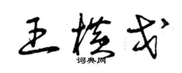 曾庆福王横戈草书个性签名怎么写