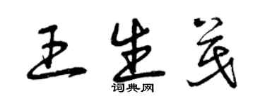 曾庆福王生茂草书个性签名怎么写