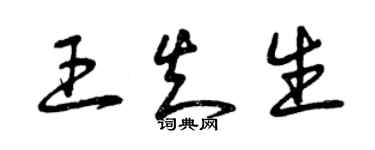 曾庆福王知生草书个性签名怎么写