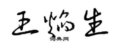 曾庆福王焰生草书个性签名怎么写