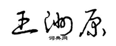 曾庆福王洲原草书个性签名怎么写