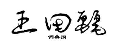 曾庆福王田丽草书个性签名怎么写