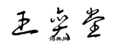 曾庆福王奕堂草书个性签名怎么写