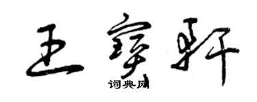 曾庆福王宝轩草书个性签名怎么写