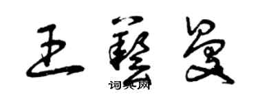曾庆福王艺曼草书个性签名怎么写