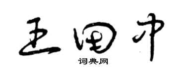曾庆福王田中草书个性签名怎么写