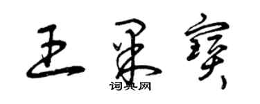 曾庆福王果宝草书个性签名怎么写