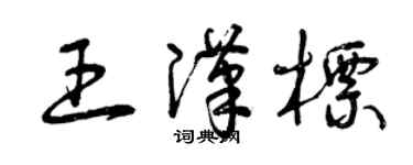 曾庆福王汉标草书个性签名怎么写