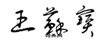 曾庆福王苏宝草书个性签名怎么写