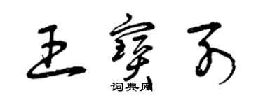 曾庆福王宝列草书个性签名怎么写