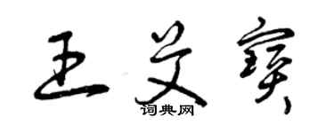 曾庆福王艾宝草书个性签名怎么写
