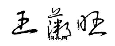 曾庆福王薇旺草书个性签名怎么写