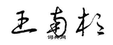 曾庆福王南杉草书个性签名怎么写