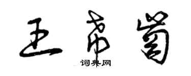 曾庆福王希岗草书个性签名怎么写