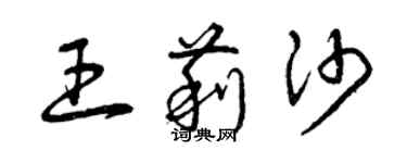 曾庆福王莉沙草书个性签名怎么写