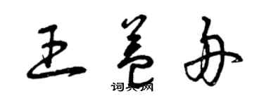 曾庆福王益舟草书个性签名怎么写