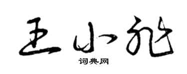 曾庆福王小非草书个性签名怎么写