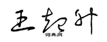 曾庆福王起升草书个性签名怎么写