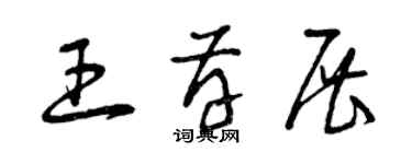 曾庆福王存展草书个性签名怎么写