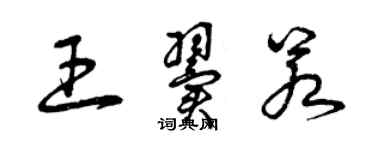 曾庆福王翼若草书个性签名怎么写