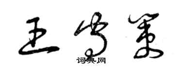 曾庆福王守策草书个性签名怎么写