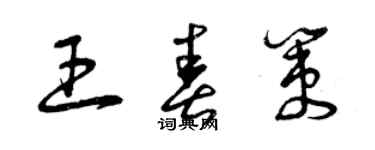 曾庆福王春策草书个性签名怎么写