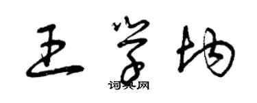 曾庆福王学均草书个性签名怎么写