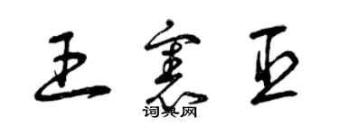 曾庆福王宪臣草书个性签名怎么写