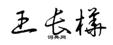 曾庆福王长桦草书个性签名怎么写
