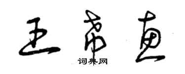 曾庆福王希惠草书个性签名怎么写