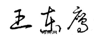 曾庆福王东鹰草书个性签名怎么写