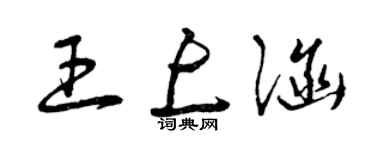 曾庆福王上涵草书个性签名怎么写