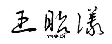 曾庆福王昭仪草书个性签名怎么写