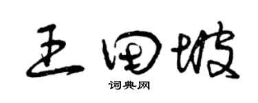 曾庆福王田坡草书个性签名怎么写