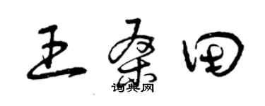 曾庆福王桑田草书个性签名怎么写