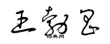 曾庆福王勃昌草书个性签名怎么写