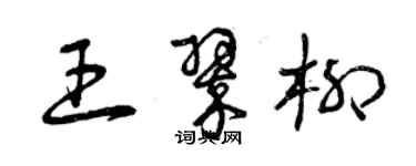 曾庆福王翠柳草书个性签名怎么写