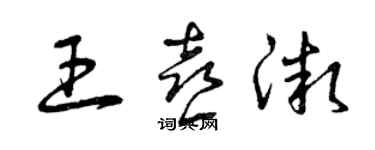 曾庆福王喜微草书个性签名怎么写
