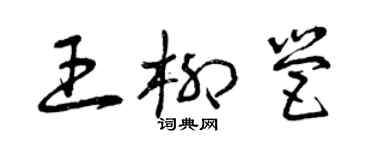 曾庆福王柳营草书个性签名怎么写