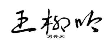 曾庆福王柳吟草书个性签名怎么写