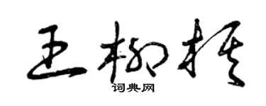 曾庆福王柳棋草书个性签名怎么写