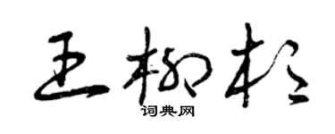 曾庆福王柳杉草书个性签名怎么写